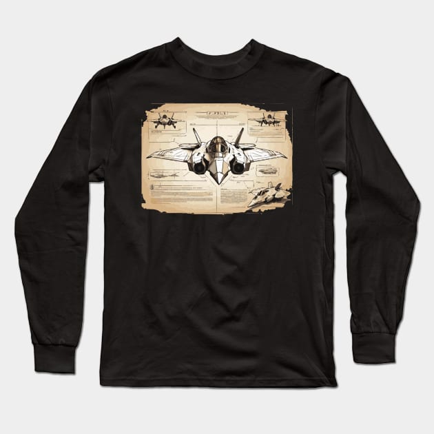 fighter plane Long Sleeve T-Shirt by godzilla